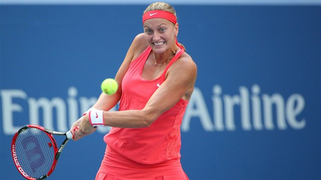 SOUSTEDN. Petra Kvitov ve tvrtfinle US Open.