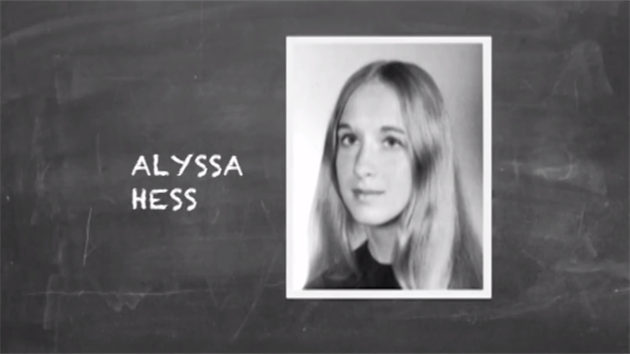 Alyssa Hess, studentka a astnice experimentu Tet vlna