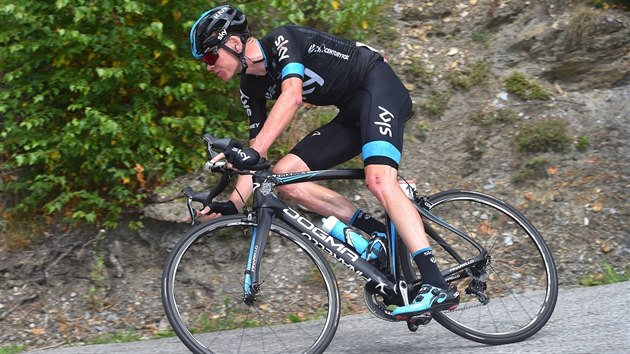 Chris Froome bhem 11. etapy cyklistické Vuelty