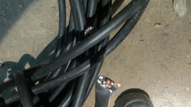 Nkolik kilometr rznch druh kabel ukradl ve Slatin dosud neznm zlodj. Krom toho si odvezl i ventiltory, erpadla a kovov branky od kotc. Ilustran foto.