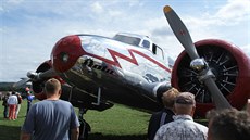 Lockheed Electra 10A přistála na strakonickém letišti. Lockheed Electra 10A přistála na strakonickém letišti.
