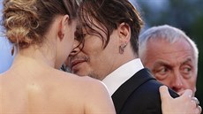 Amber Heardová a Johnny Depp v Benátkách (5. záí 2015)