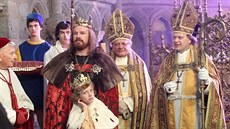 Natáčení záběrů z filmu o Karlu IV. v třebíčské bazilice. V Třebíči vznikaly... Natáčení záběrů z filmu o Karlu IV. v třebíčské bazilice. V Třebíči vznikaly...