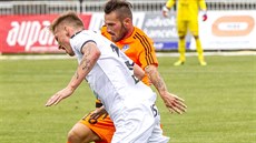 Momentka z druholigového utkání Hradec Králové (v bílém) - Frýdek-Místek. Momentka z druholigového utkání Hradec Králové (v bílém) - Frýdek-Místek.