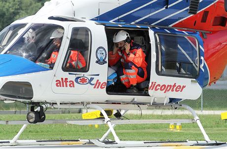 Zcela zbyten letl vrtulník zdravotnické záchranné sluby na Beclavsko....