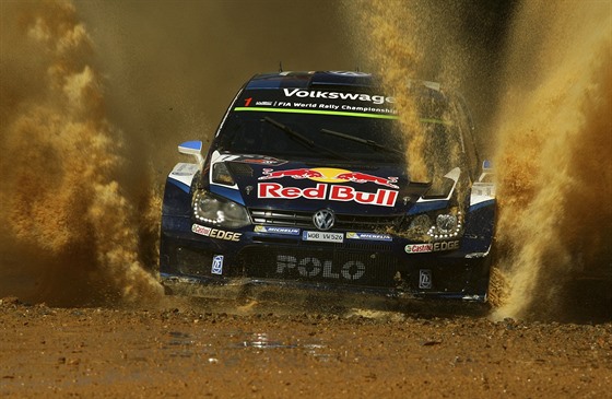 Sebastien Ogier na trati Australské rallye.