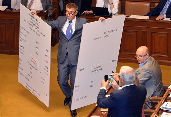 Ministr financí Andrej Babi prosazuje zákon o elektronické evidenci treb. V...