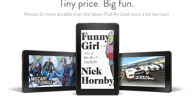 Amazon u tabletu Fire porovnává odolnost, která má být dvojnásobná oproti... Amazon u tabletu Fire porovnává odolnost, která má být dvojnásobná oproti...
