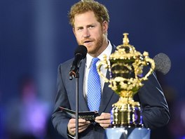 ZAHÁJENO Britský Princ Harry práv zahájil svtový ampionát ragby 2015 v...