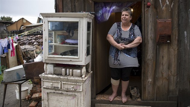 Obyvatelka jedn z mnoha vesniek v Kostromsk oblasti, kde o vkendu probhly lokln volby (13. z 2015)