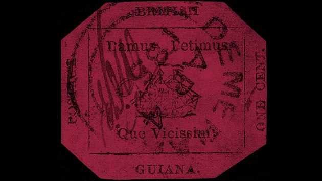 Nejdra a nejvzcnj znmka svta - Britsk Guiana "One Cent magenta" z roku 1856. Prodna roku 2014 za 9 480 000 dolar - desetinsobek oproti poslednmu prodeji v roce 1980. Na svt je pouze jeden exempl tto znmky.