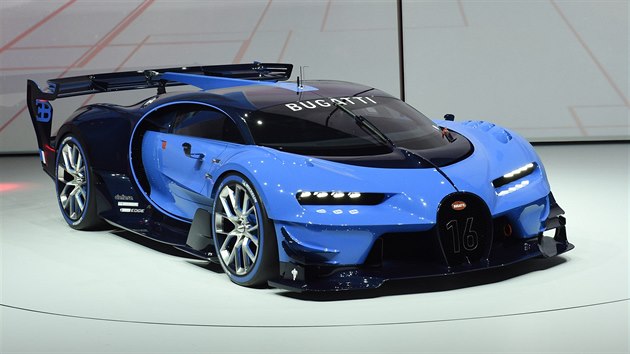 Bugatti Vision Gran Turismo na prezentaci koncernu Volkswagen na letonm ronku frankfurtskho autosalonu