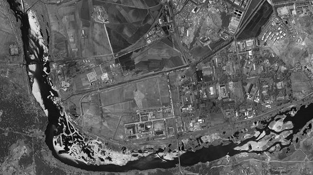 Satelitn snmek jadernho zazen Jongbjon v Severn Koreji z 26. kvtna 2009.