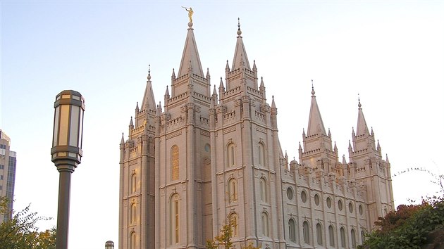 Mormonsk chrm v Salt Lake City, jeho stavba trvala 40 let.