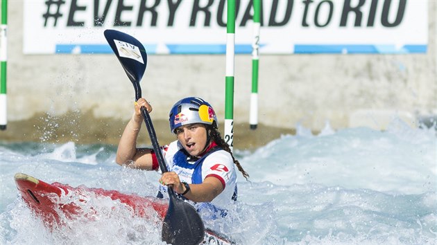 Jessica Foxov na mistrovstv svta ve vodnm slalomu v Londn.