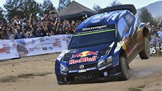 Sebastien Ogier na trati Australské rallye.