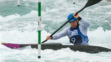 Kajakářka Štěpánka Hilgertová v druhé kvalifikační jízdě na MS v Londýně. Kajakářka Štěpánka Hilgertová v druhé kvalifikační jízdě na MS v Londýně.