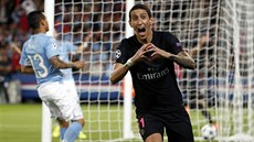 RYCHLÉ VEDENÍ. Ángel Di María z PSG se raduje z gólu proti Malmö.