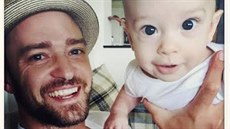 Justin Timberlake a jeho syn Silas Justin Timberlake a jeho syn Silas