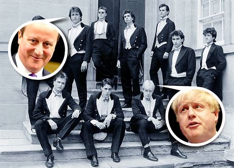 Britský premiér David Cameron (nahoe) a londýnský starosta Boris Johnson na...