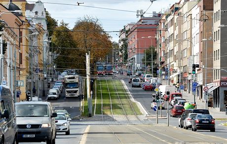 Doprava v Praze ped zprovoznním tunelu  Blanka. Na snímku z 18. záí pohled...