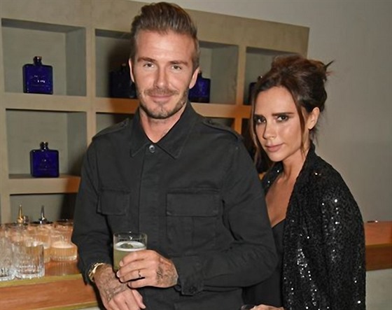 David Beckham a Victoria Beckhamová  (Londýn, 22. záí 2015)