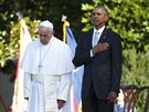 Pape Frantiek se pi nvtv Spojench stt setkal s americkm prezidentem...