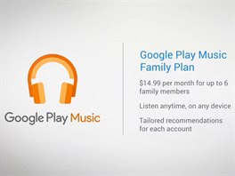 Google pedstavil nový druh pedplatného pro svou hudební slubu Google Play...