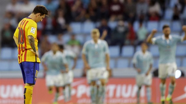 Hvzdn tonk Lionel Messi z Barcelony se na hiti Celty Vigo nestail divit.