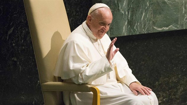 Pape Frantiek promluvil na zasedn Valnho shromdn OSN (25. z 2015).