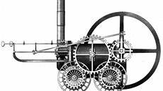 První parní lokomotivu na svt postavil Richard Trevithick roku 1804.