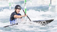 Ondej Tunka na mistrovství svta ve vodním slalomu v Londýn.