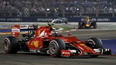 NAPLNO. Kimi Räikkönen ve Velké cen Singapuru formule 1.