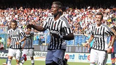 Paul Pogba z Juventusu slaví gól.