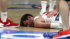 panlský basketbalista Rudy Fernández trpí ve finále mistrovství Evropy.