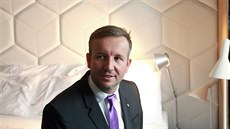Hoteliér Lukáš Pytloun ve svém novém hotelu. Hoteliér Lukáš Pytloun ve svém novém hotelu.