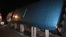 Na Vyškovsku havaroval polský autobus. Na Vyškovsku havaroval polský autobus.