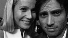 Gwyneth Paltrowová a její mu Brad Falchuk (Los Angeles, 21. záí 2015)