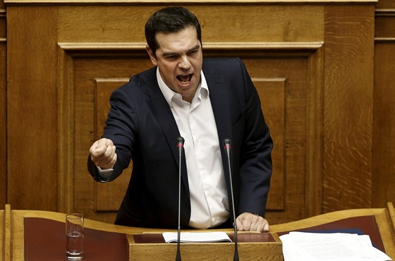 ecký premiér Alexis Tsipras v parlamentu pedstavil tyletý program své vlády...