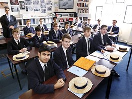 tudents in Dr. Hugh McCormick's lower sixth politics division (year 12) sit in...