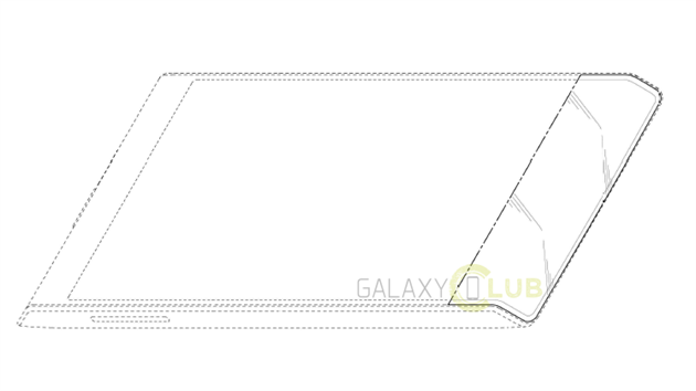 Patent Samsungu s dole zaoblenm displejem