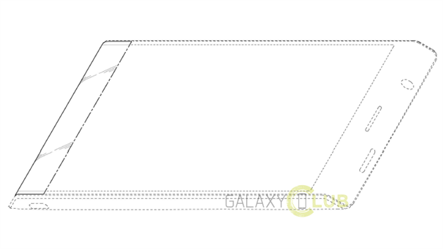 Patent Samsungu s dole zaoblenm displejem