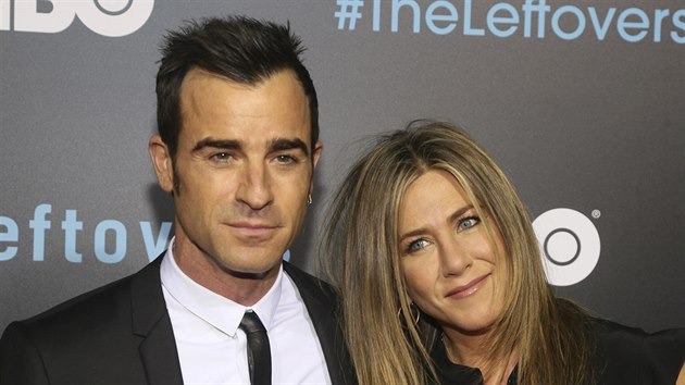 Justin Theroux a Jennifer Anistonov (Austin, 3. jna 2015)