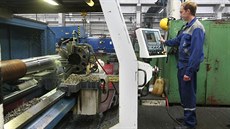 Pohled do soustružny litovelského Papcelu, který vyrábí stroje a technologie... Pohled do soustružny litovelského Papcelu, který vyrábí stroje a technologie...