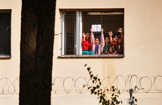 Benci v detenním zaízení pro cizince v Blé-Jezové (záí 2015)