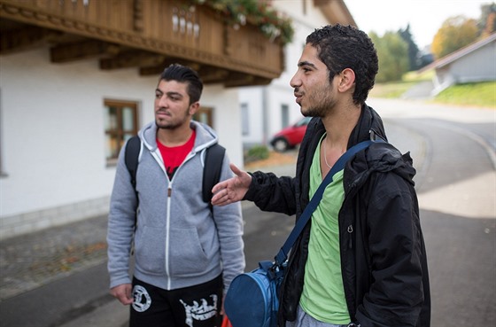 Uprchlíci v bavorském Freyungu.