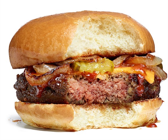 Vypadá (a prý i chutná) jako hovzí burger, z krávy ale nepochází.