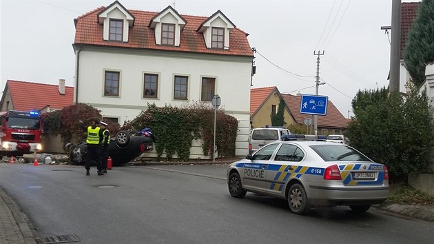 Vn dopravn nehoda v Din na Plzesku (18. 10. 2015)