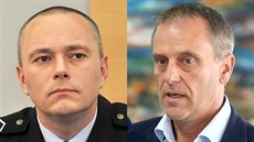 Olomoucký policejní námstek Karel Kadlec (vlevo) a olomoucký hejtman Jií...