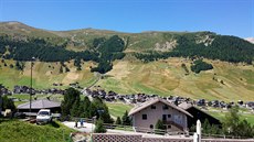 Pohled na údolí Livigna z Teoly pod Mottolinem